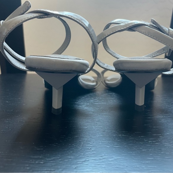 Jeffrey Campbell Women's Gray Evoke Kitten Heel Ankle Strap Sandal - Picture 8 of 9